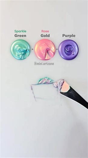 101K views · 1.1K reactions | Sparkle Green + Rose Gold & Purple Colors Mix magic 令 . . . . #colormixing #paintmixing #art #colors #artvideo #foryou #painting #satisfying | Color Mixing Zone | Facebook