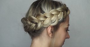 How To Make A Crown Dutch Braid Hairstyle For Medium Hair
