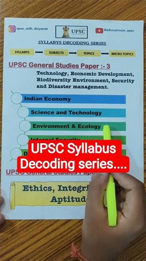UPSC Syllabus Explained in 30 Sec |GS Paper 1–4 Breakdown | UPSC 2027/28 #upsc #upscpreparation #ias