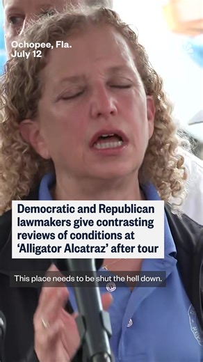 Democrats and Republicans painted different pictures of Alligator Alcatraz, the new immigration detention facility in Florida, after they were allowed inside for a tour. | NBC News