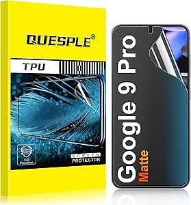 2 Pack for Google Pixel 9 Pro Matte Screen Protector [Not Glass], HD Clear, Anti-Scratch, Anti-Glare, Support Fingerprint Unlock