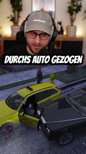 Durchs Auto gezogen | GTA RP auf PEAK RP #shorts #streamer #ttv #gtarp