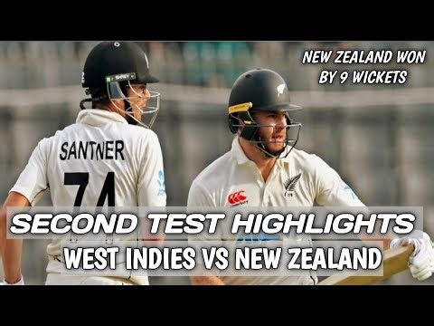 New Zealand vs West Indies | 2nd Test | West Indies vs New Zealand 2nd Test Highlights 2025