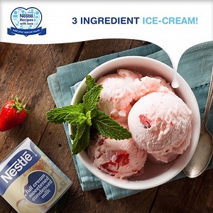 Indulge yourself before winter really sets in with these delicious NESTLÉ Nesquik Ice-Cream, oh-so-easy to make with NESTLÉ Sweetened Condensed Milk. Grab the last of the summery days… https://www.cookwithlove.co.za/recipe/nestle-nesquik-ice-cream | Nestlé Recipes With Love