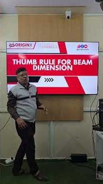 RCC Beam Size Thumb Rule | Simple Rule for Beam Dimension | Beam Depth & Width Calculation