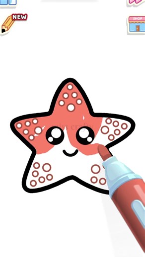 easy steps to draw STAR FISH