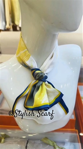 How to Style a Silk Scarf? Check Out This Look.,#ScarfTutorial #ElegantLook #TrendyStyle