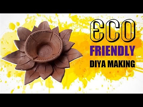 Eco friendly Diya making idea at home | clay modelling for beginners | how to make Diya with clay