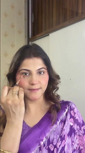 Simple Saree Makeup Tutorial 💄 Step by Step Indian Look Easy Makeup for Beginners #sareefashion