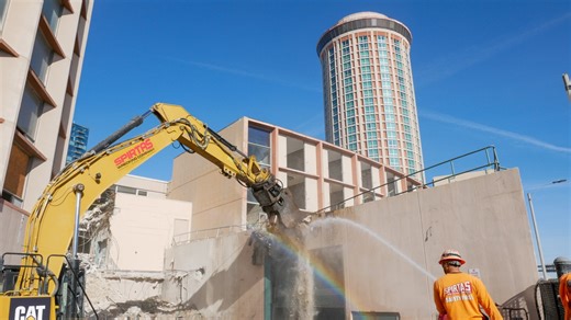 Demolition starts at vacant Millennium Hotel site in St. Louis