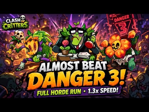 Almost beat danger 3! My closest run yet! Clash of Critters