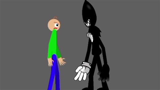 ink bendy vs baldi (stick nodes animation) | bendy and the ink machine