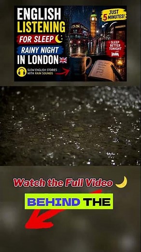 Rain Sounds & Slow English ☔🌙 | English Listening Before Sleep