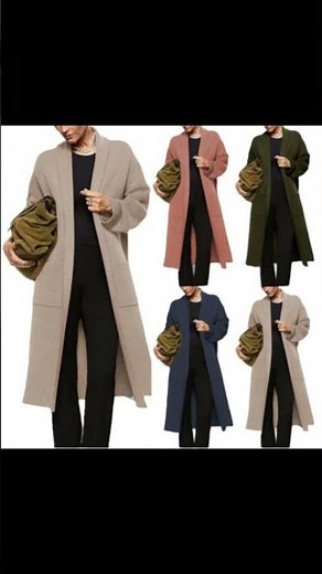 Women's Mid Length Cardigan – Stylish Open Front Sweater Coat