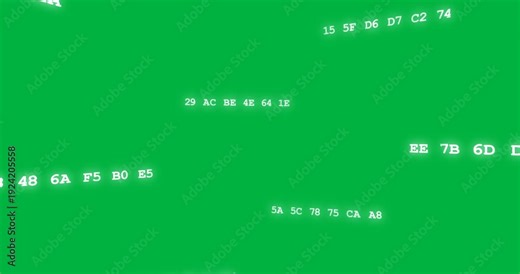 Rounded tiles entering left or top sliding and multiplying showing hex codes over transparent backdr