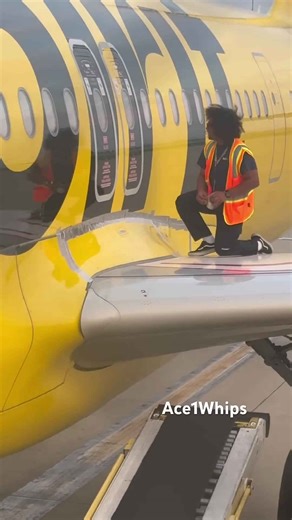 They Applying Duct Tape to the Plane on my Spirit Flight