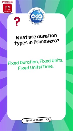 Primavera P6 Duration Types Explained | Planning Engineer Guide