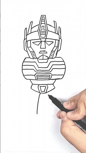 How To Draw Optimus Prime From Transformers One | Easy For Kids And Toddlers Step By Step