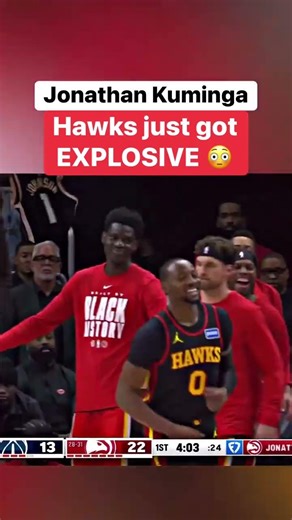 Jonathan Kuminga Hawks just got EXPLOSIVE 😳 #nba #basketball #hoops