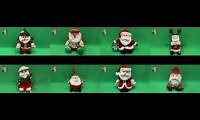 Mix of 8 videos from youtube : Singing animated plush Santa Claus animatronics