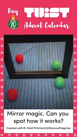 Twistmas day 20. Mirror magic. How does it work? A miniature analogue stage illusion.