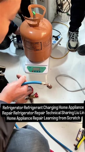 Refrigerator Refrigerant Charging #home Appliance Repair #Refrigerator Repair #Technical Sharing #Liu Lin Home Appliance Repair #Learning from Scratch