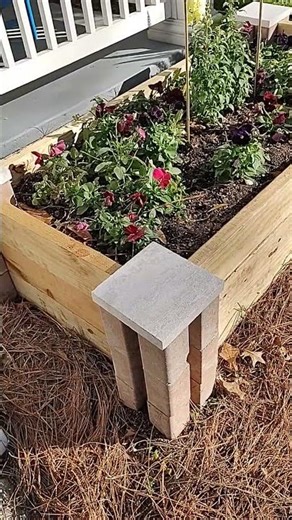 Old Castle Blocks DIY Planter box