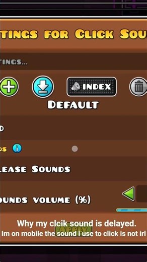 Why my click sound is delayed #geometrydash #gd #dash