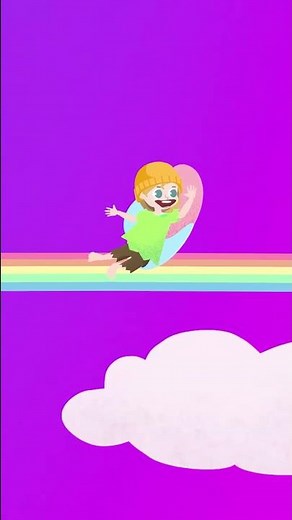 GiANT SLiDE in Unicorn Universe!! Fairy Adley and Niko race down Rainbow Road in Playspace! #shorts