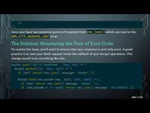 Solving the ERR_HTTP_HEADERS_SENT Error in Your Node.js API