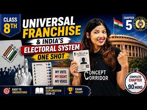 Universal Franchise & India's Electoral System | ONE SHOT🔥Class 8 SST Chapter 5 | NCERT Exploration