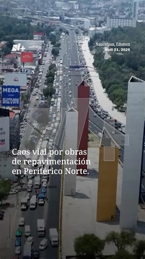 Desde el aire: Caos vial en Periferico Norte