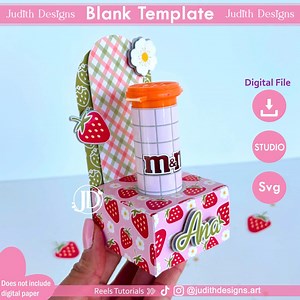 Mini M&M Tube Box Template Cricut and Cameo, Box Template for 1.08 Oz Mini Mm's SVG and Studio, Blank Template for Repackaging Mm's. - Etsy