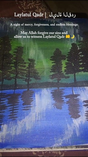 Northern light milky way painting for beginners on sketch book suscribe ArtsbyMoiz#viral#art#fypシ