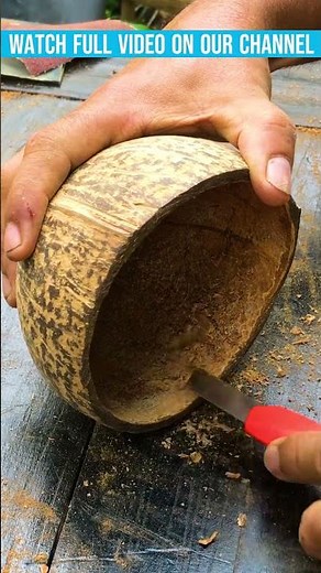 How to Make Coconut Shell Cup at Home 🥥 #ideas #diy #coconutshellcraft #coconutshellcraftideas