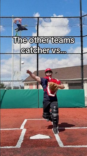 The other teams catcher is always elite 😭😭 #baseball #baseballplayers