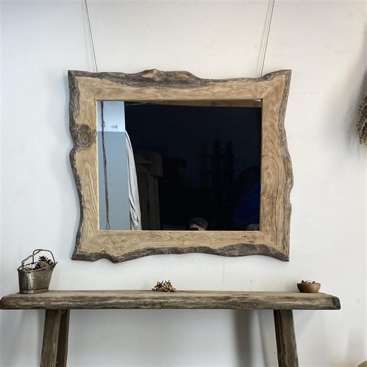 Handmade Reclaimed Wood Mirror, Rustic Wall Decor - Etsy