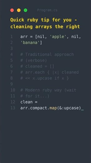 How I write cleaner ruby code ✨ 🎯 #coding #rubytips #shorts