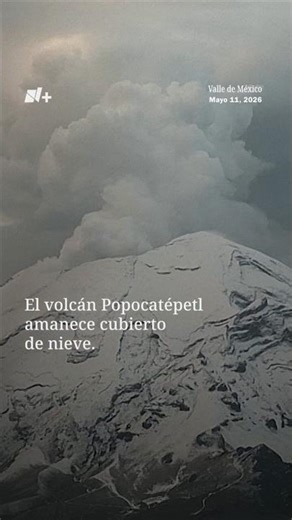 El volcán Popocatépetl amaneció con nieve a pesar del calor