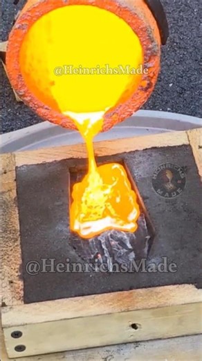 Pouring Molten Copper #copper #art #cake