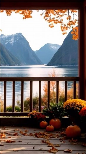 Autumn Cabin in the Rain | Cozy Porch Ambience & Relaxing Rainfall 4K