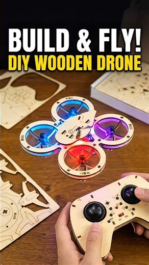 DIY Wooden Quadcopter Build & Fly! 🛠️✈️ #shorts #diydrone #diyprojects