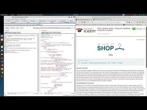 SQL injection attack, listing the database contents on Oracle (Video solution)
