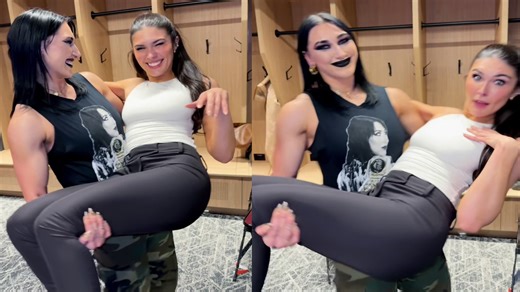 Rhea Ripley Girlfriend Cathy Kelley Locker Room Encounter #WWE #rhearipley #CathyKelley #LivMorgan #wwenews | Wrestling News Now