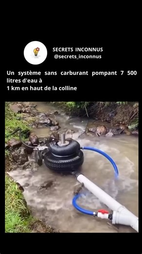 Secrets Inconnus on Instagram: "Cet incroyable système pompe 7 500 litres d’eau en haut de la colline, à 1 km d’altitude, sans utiliser une seule goutte de carburant. Il fonctionne en utilisant la pression naturelle de l’eau et la gravité, ce qui en fait un puissant exemple d’ingénierie durable. Une solution intelligente pour les villages isolés, les fermes et les endroits où l’accès est difficile à l’électricité ou le carburant. #viralereels #reels #explore #virale"
