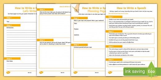 How to Write a Speech Template