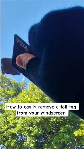 How to remove toll tag from windscreen