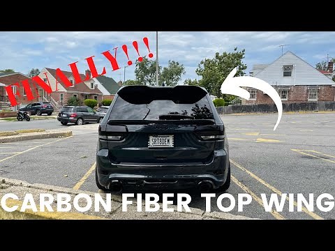 FINAL PIECE OF BLACKOPS CARBON FIBER HAS ARRIVED!!! TOP WING/SPOILER GETS INSTALLED ON THE JEEP SRT!