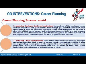 OD Interventions (Lecture - 4): Career Planning