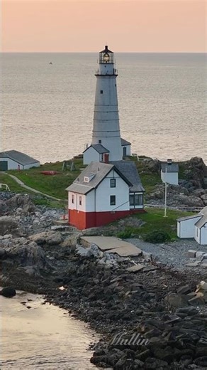 Your Moment of Calm at Boston Light by Drone #shorts